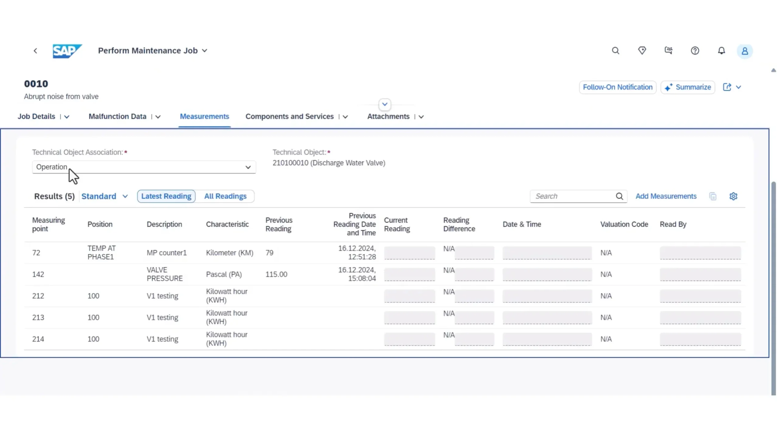 Dashboard Asset Management SAP