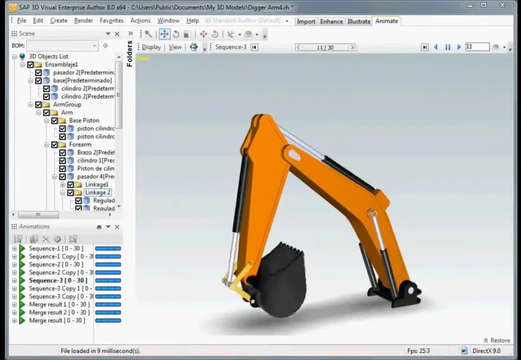 dashboard SAP 3D Visual Enterprise